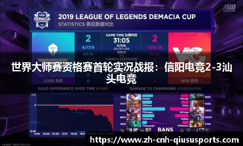世界大师赛资格赛首轮实况战报:信阳电竞2-3汕头电竞